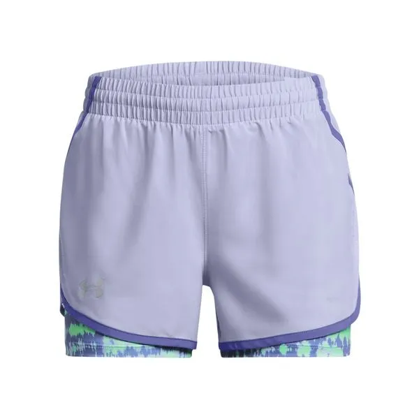 Shorts Infantil Under Armour Fly-By 2 em 1 14 Azul