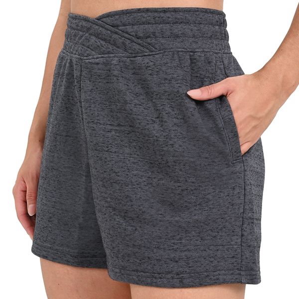 Shorts de Treino Feminino Under Armour Rival Terry P Cinza