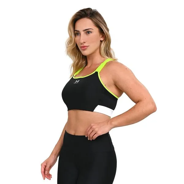 Top de Treino Feminino Under Armour HeatGear High Pocket 2GG Preto