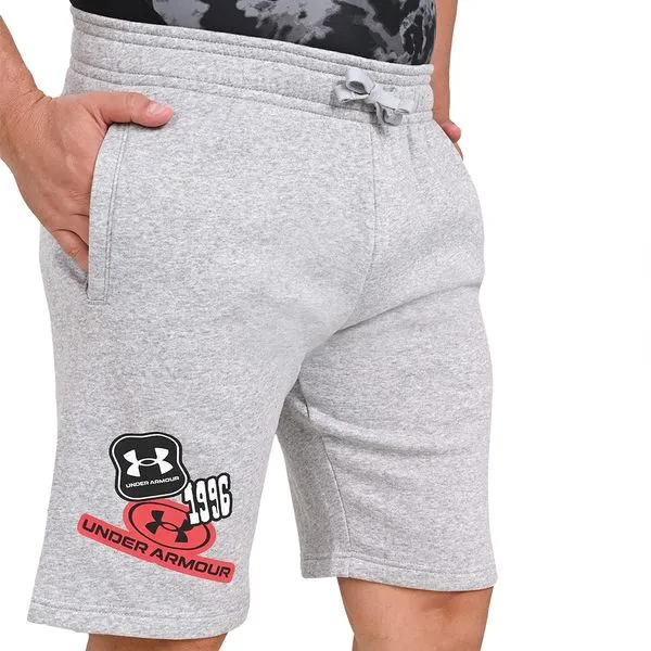 Bermuda de Treino Masculina Under Armour Rival Fleece Graphic ST M Cinza