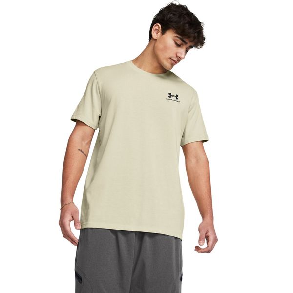 Camiseta de Treino Masculina Under Armour Logo EMB HEA G Bege