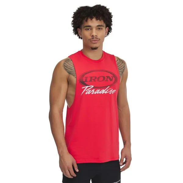 Regata Sportstyle Under Armour Project Rock Iron Tank Masculina P Vermelho