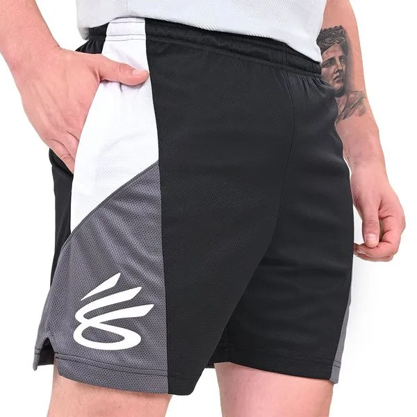 Bermuda de Basquete Masculina Under Armour Curry Spash PP Preto
