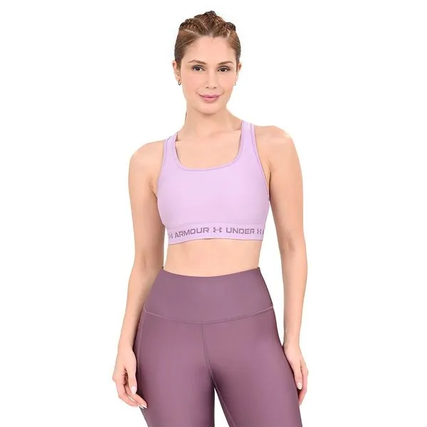 Top de Treino Feminino Under Armour Crossback Mid PP Roxo