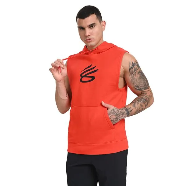 Regata de Treino Masculina Under Armour Curry Fleece Slvls Hoodie G Vermelho