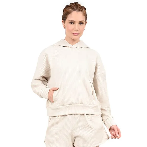 Moletom de Treino Feminino Under Armour Rib Oversized P Cinza