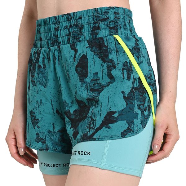 Shorts de Treino Feminino Under Armour Project Rock Flex GG Azul