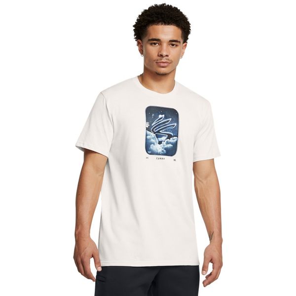Camiseta de Basquete Masculina Under Armour Curry Hvyweight Trend P Branco