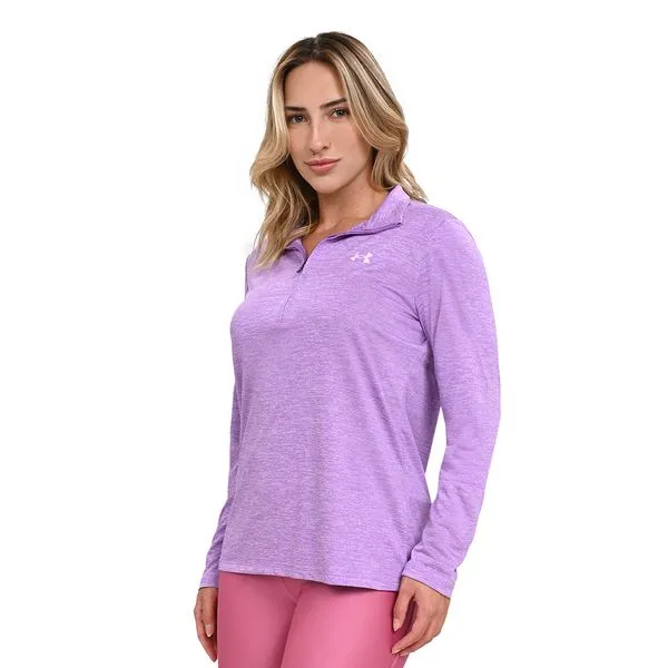 Moletom de Treino Feminino Under Armour Tech 1/2 Zip PP Roxo