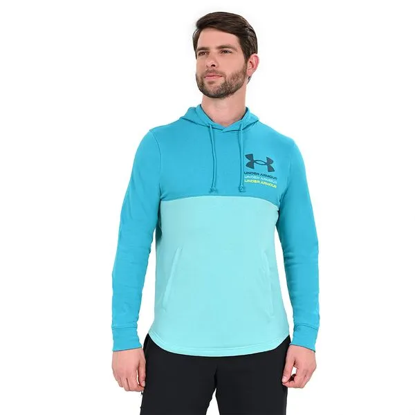 Moletom Masculino Under Armour Rival Terry Colorblock M Azul