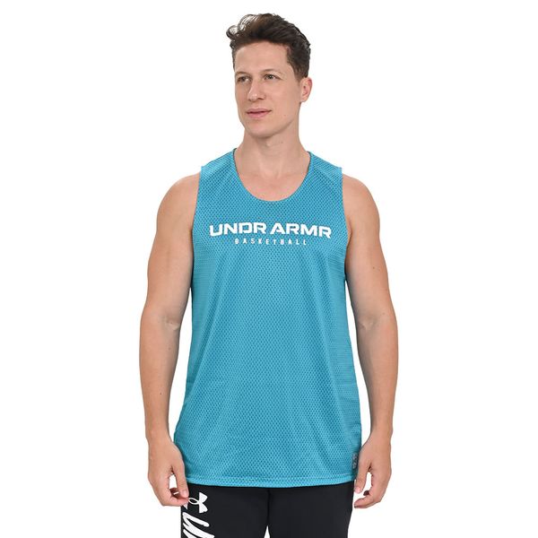 Regata de Basquete Masculino Under Armour Baseline Reversible P Azul