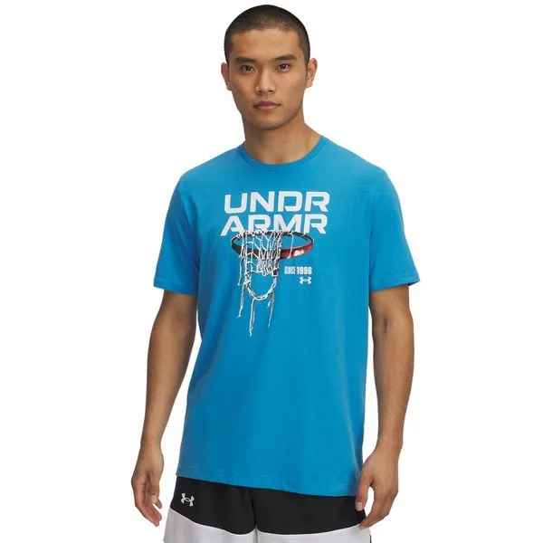 Camiseta de Basquete Under Armour Hoops Net Masculina M Azul