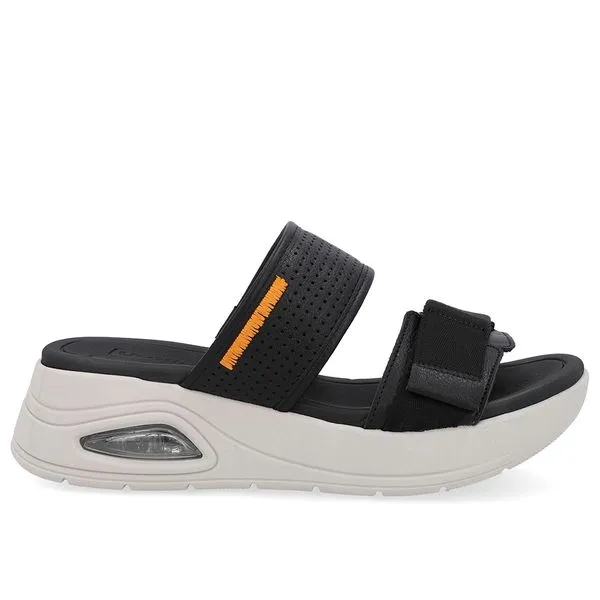Tamanco Salto Plataforma Couro Preto Fecho-Flex 39