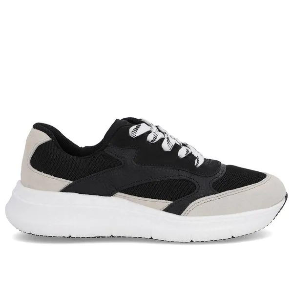 Tênis Preto Couro Cadarço 35