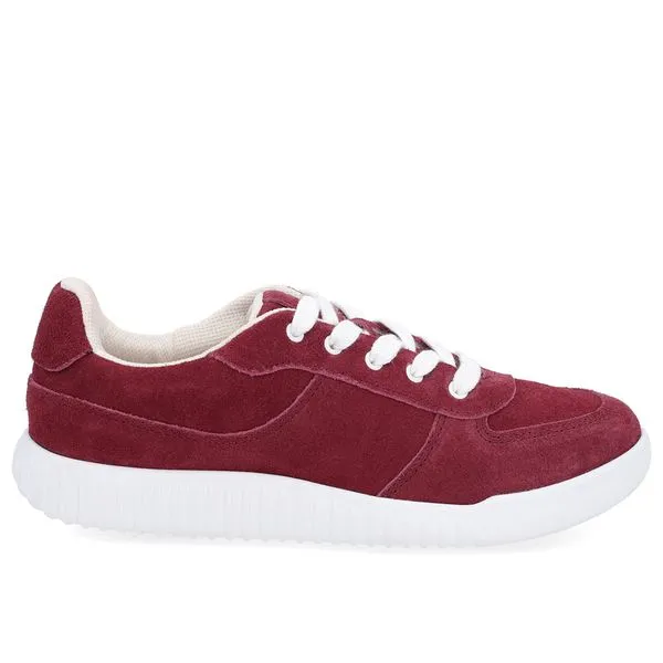 Tênis Casual Roxo Couro Cadarço 36