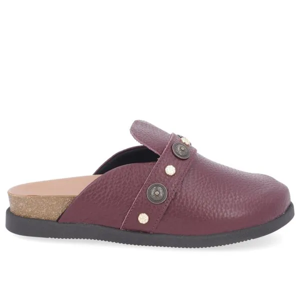 Mule Roxo Bico Redondo Enfeites 35