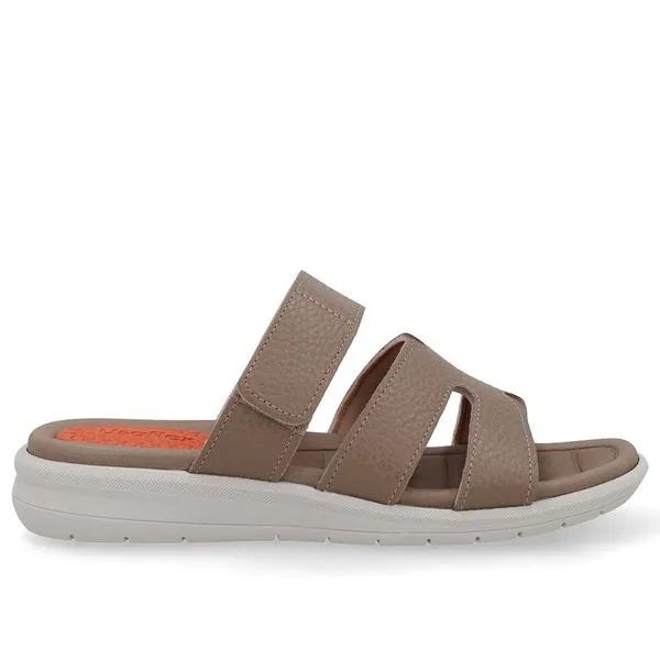 Tamanco Marrom Couro Ajuste Fecho-Flex 40