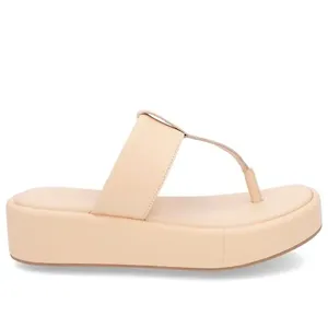 Chinelo Liso Couro Laranja 34