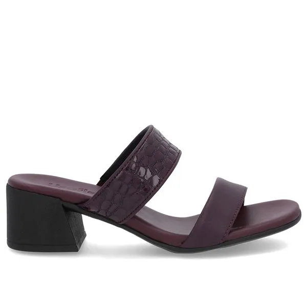 Tamanco Roxo Salto Bloco Tiras 40