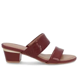 Tamanco Vermelho Verniz Croco Tiras 39