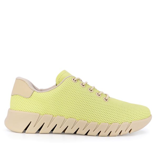 Tênis Básico Couro Amarelo 34
