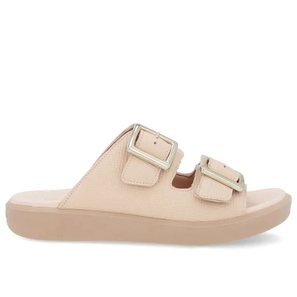 Tamanco Plataforma Couro Laranja Suave Fivela 42