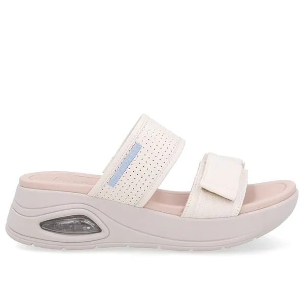Tamanco Salto Plataforma Couro Branco Marfim Fecho-Flex 36