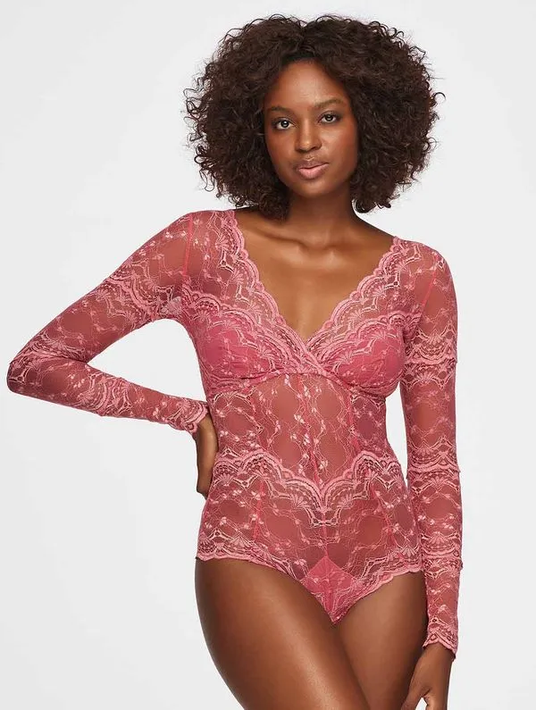 Body Manga Longa com Bojo Removível Pétala LIRIS G