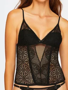 Corselet Com Cinta Liga Just love PRETO 42