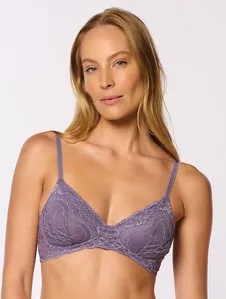 Sutiã Leve Renda Essencial ALFAZEMA 48DD