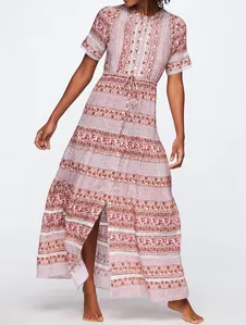 Vestido Longo Estampado Jardim BAROLO G