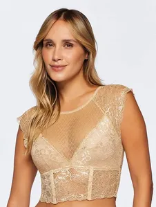 Cropped Leve Com Bojo Removível Glam GOLDEN VALISERE M