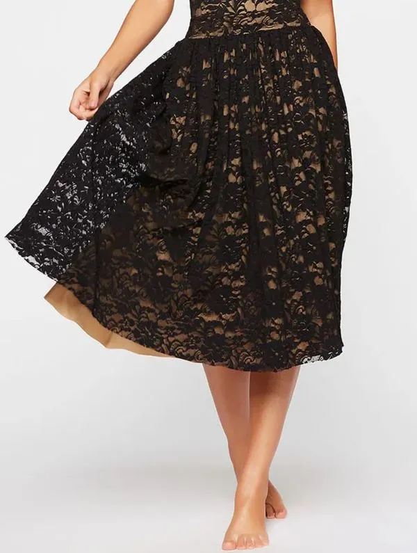 Saia Midi Runway PRETO M