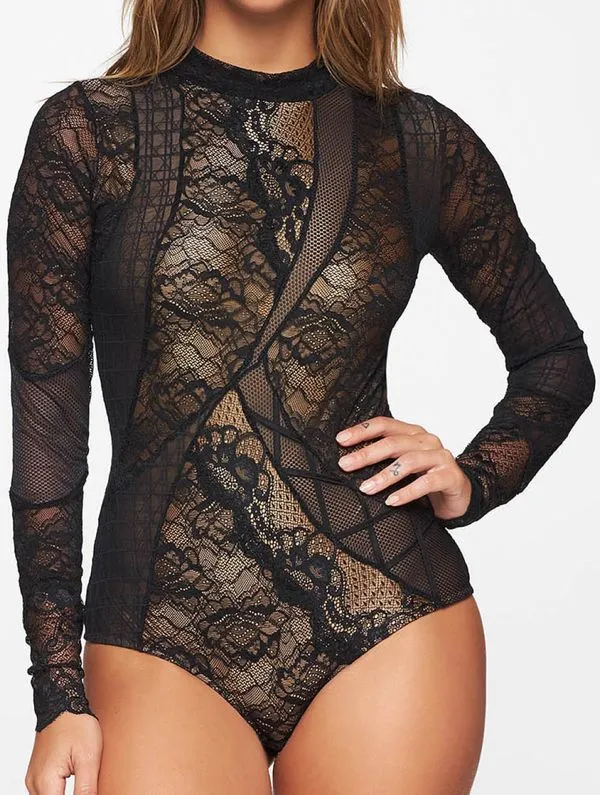 Body Manga Longa Wishes PRETO G