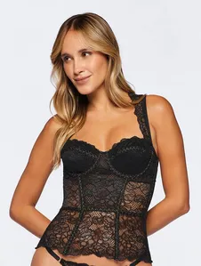 Corselet Leve Com Aro Glam PRETO 46