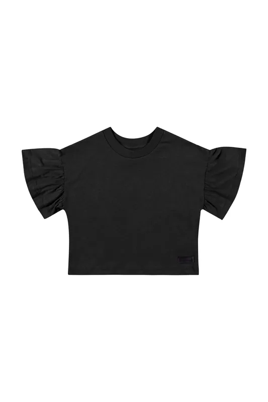 Cropped Básico Infantil Feminino (Preto) Quimby