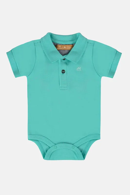 Body Polo em Suedine para Bebê Menino (Azul) Up Baby