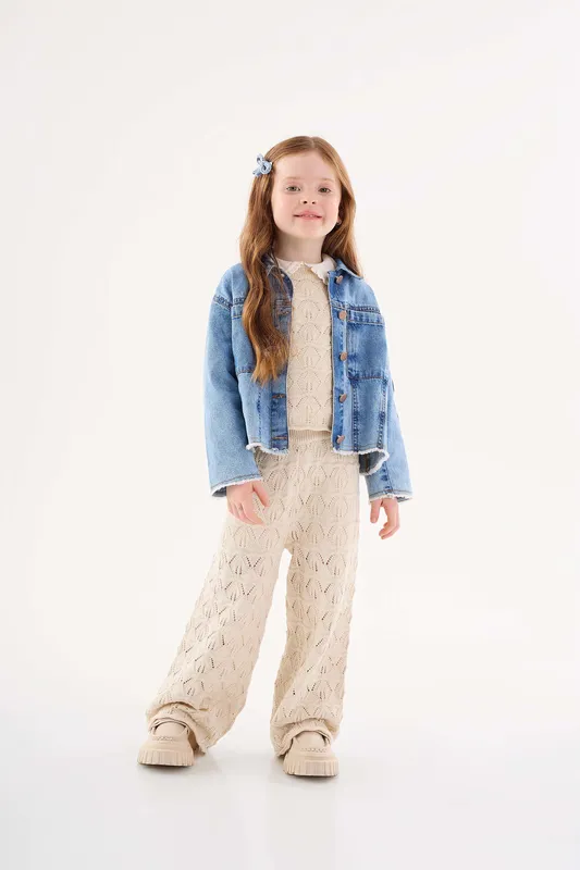 Jaqueta Jeans Infantil Menina (Azul) Up Baby
