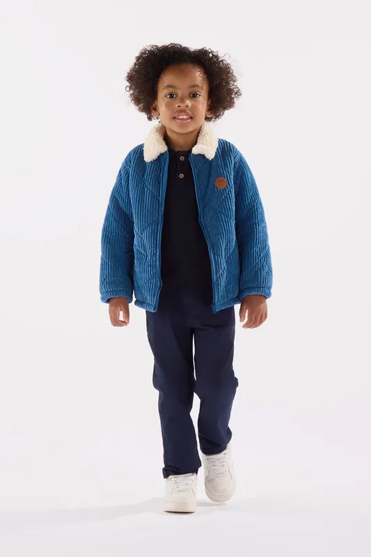 Jaqueta Infantil em Tecido Cotelê (Azul) Up Baby