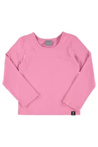 Blusa Básica Manga Longa Infantil (Rosa) Quimby