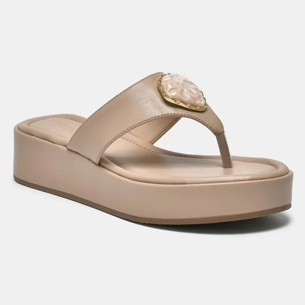 Sandália Plataforma Creme 312-016-01 38