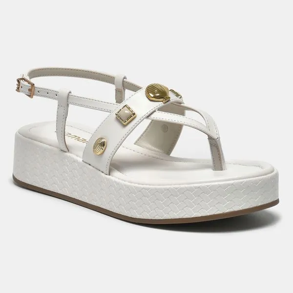 Sandália Plataforma Branco 312-009-01 36