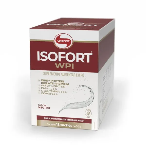 ISOFORT® WPI Sabor Neutro 15 Sachês 30g