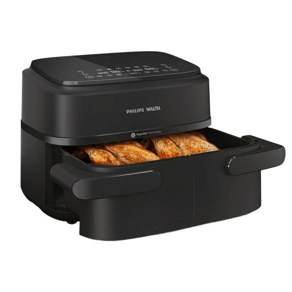 Fritadeira Airfryer Philips Walita Série 1000 Duplo Cesto 7,1L Preta - NA150