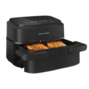 Fritadeira Airfryer Philips Walita Série 1000 Duplo Cesto 7,1L Preta - NA150