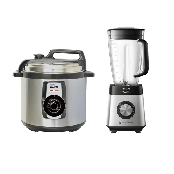 Panela de Pressão Elétrica + Liquidificador Inox Philips Walita