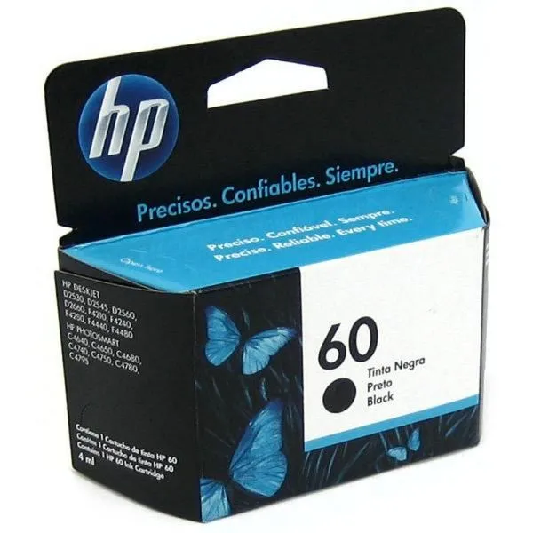 Cartucho de Tinta - HP 60 - Preto - CC640WB