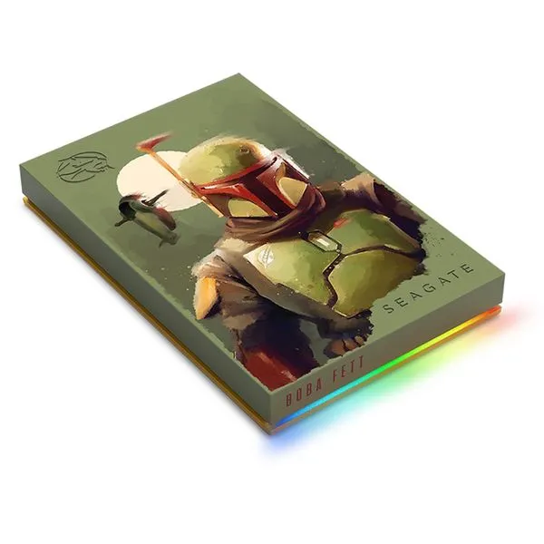 HD Externo Portátil 2TB USB 3.2 Seagate Boba Fett Drive Special Edition FireCuda - STKL2000406 (Rescue, RGB)
