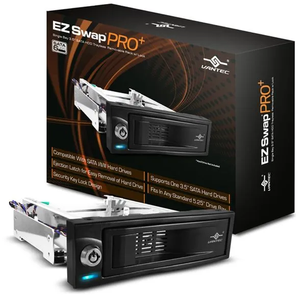 Gaveta Interna 3.5pol > 5.25pol Vantec - EZ Swap Pro + - Preta - MRK-311S6