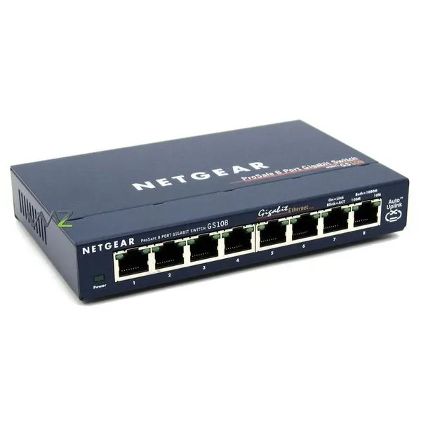 Switch 8 Portas - Gigabit - Netgear ProSafe Desktop - Azul - GS108v3